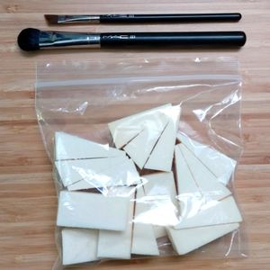 MAC Brushes 269 & 227 NWOT with Bonus 16pc Beauty Blender Sponges